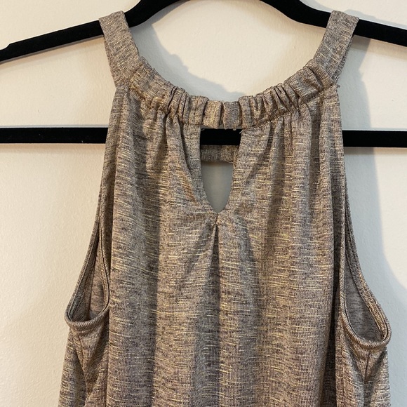 INC International Concepts Gold Metallic Halter Top Sleeveless | Size PS - Picture 5 of 9